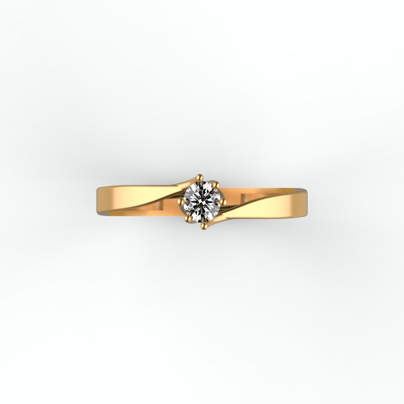 Abstract Elegance Gold Ring