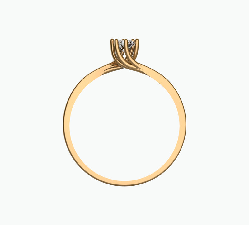 Abstract Elegance Gold Ring