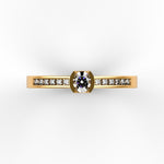 Circle Diamond Gold Ring