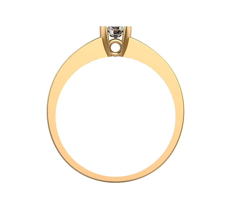 Circle Diamond Gold Ring