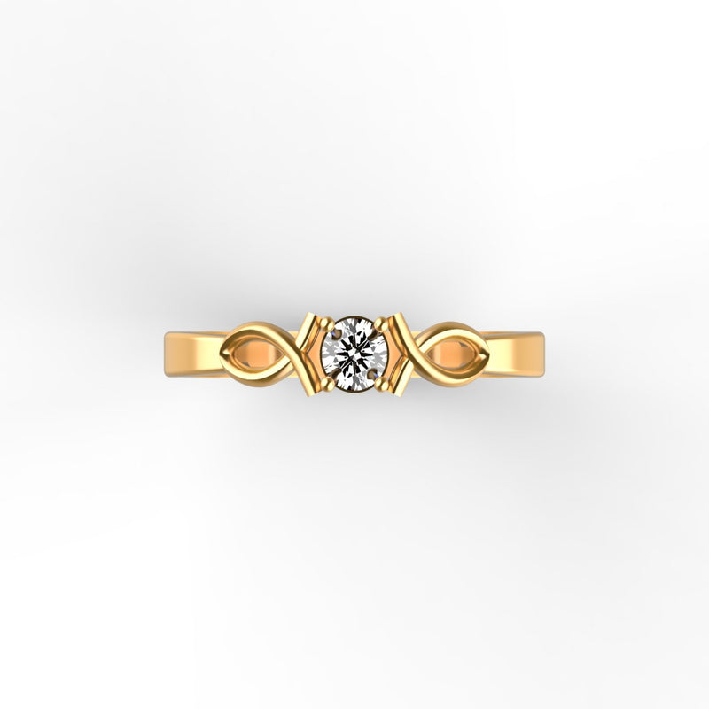 Deslumbrante anillo de oro de lujo