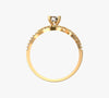 Gold and diamond ribbon ring