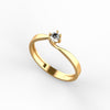 Abstract Elegance Gold Ring