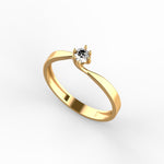 Abstract Elegance Gold Ring